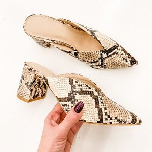 Ophelia Snakeskin Mule